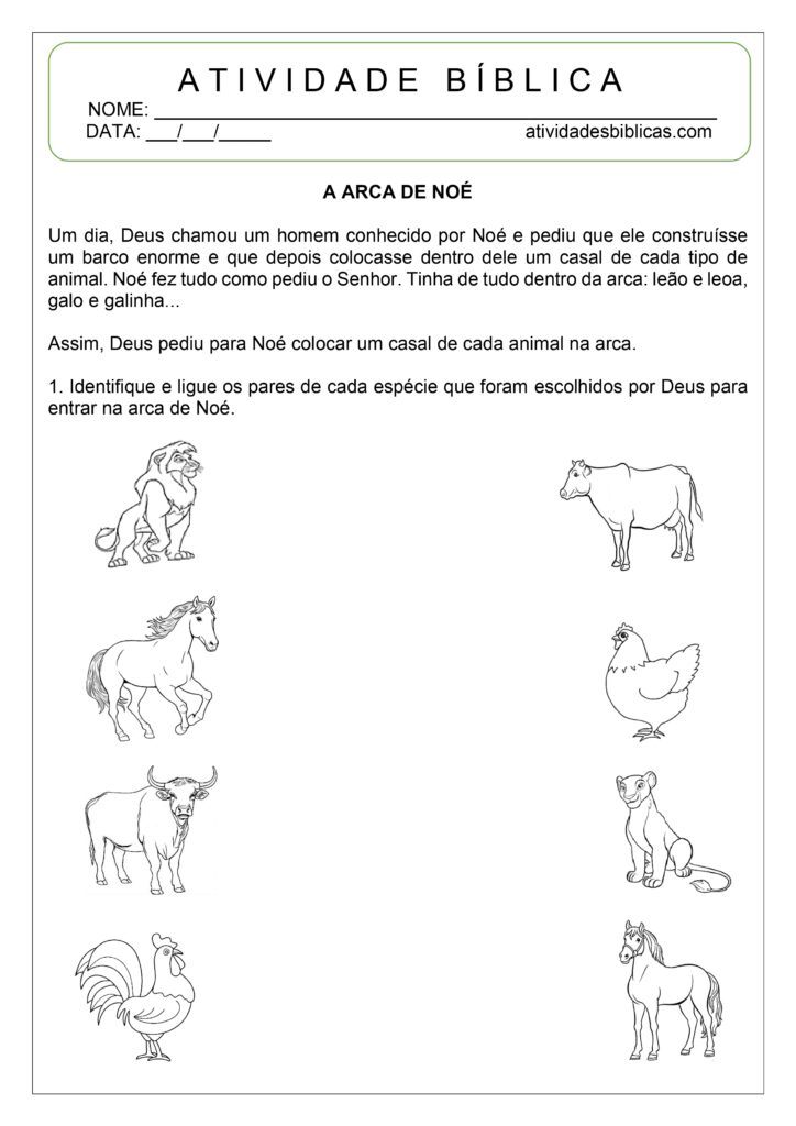 Atividades Sobre A Arca De No Para Imprimir Atividades B Blicas